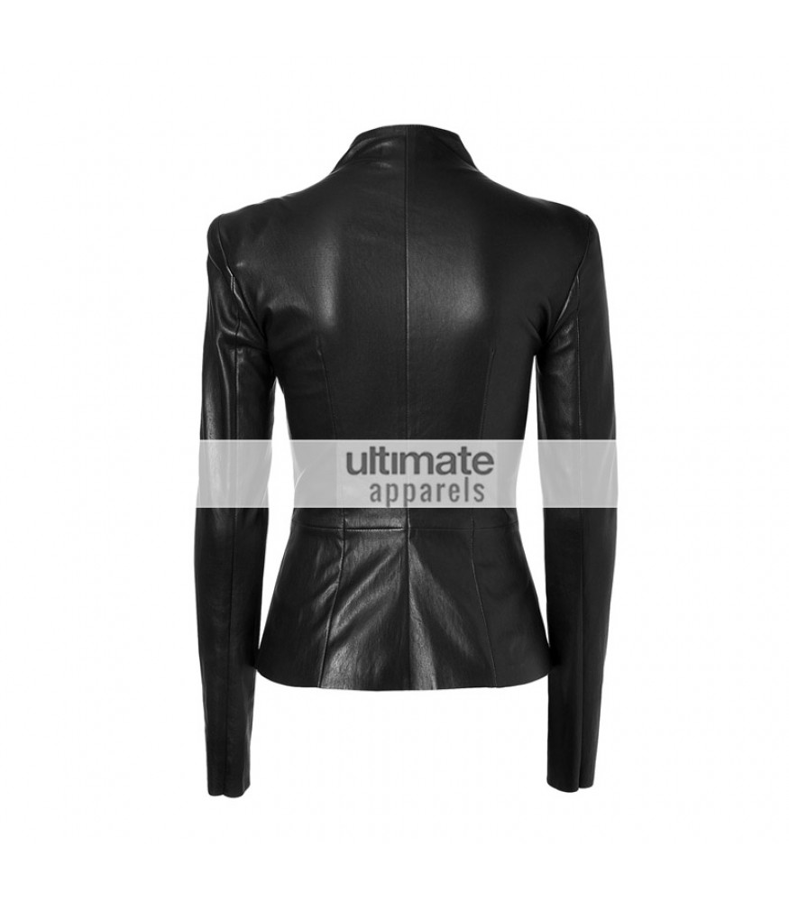 black rivet leather jacket womens