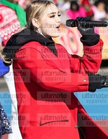 100th Thanksgiving Day Meg Donnelly Red Wool Coat
