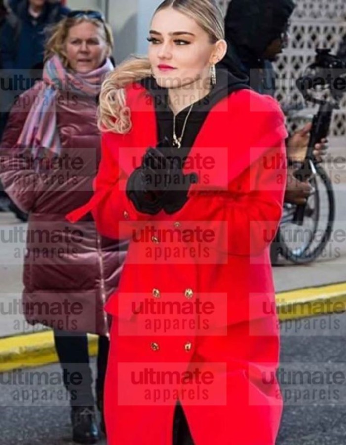 100th Thanksgiving Day Meg Donnelly Red Wool Coat 100th Thanksgiving Day Meg Donnelly Red Wool Coat