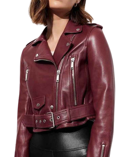 13 Reasons Why Alisha Boe (Jessica Davis) Maroon Leather Jacket 13 Reasons Why Alisha Boe (Jessica Davis) Maroon Leather Jacket