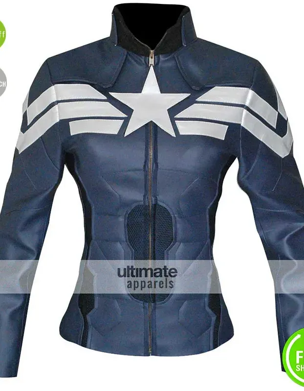 Captain America Winter Soldier Women Jacket Costume Captain America Winter Soldier Women Jacket Costume