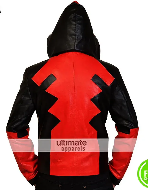 Deadpool Halloween Costume Hooded Athletic Jacket Deadpool Halloween Costume Hooded Athletic Jacket