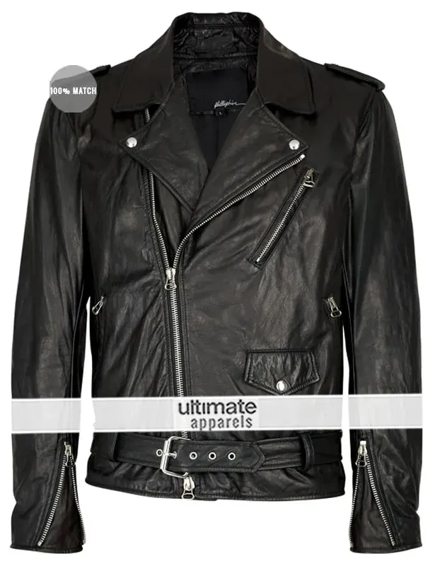 Jared Leto Black Biker Leather Jacket Jared Leto Black Biker Leather Jacket