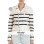 Katie Holmes White Striped Biker Jacket