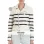 Katie Holmes White Striped Biker Jacket