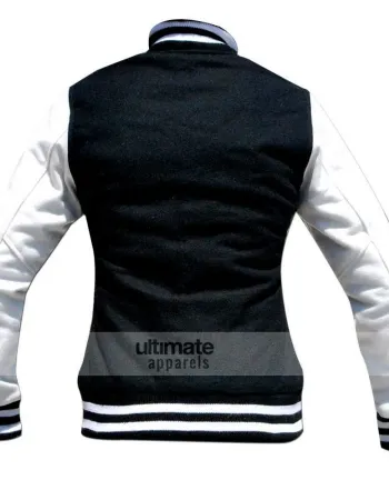 Kim Kardashian Black/White Varsity Bomber Jacket Kim Kardashian Black/White Varsity Bomber Jacket