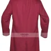 Men's Red Cotton Trench Coat