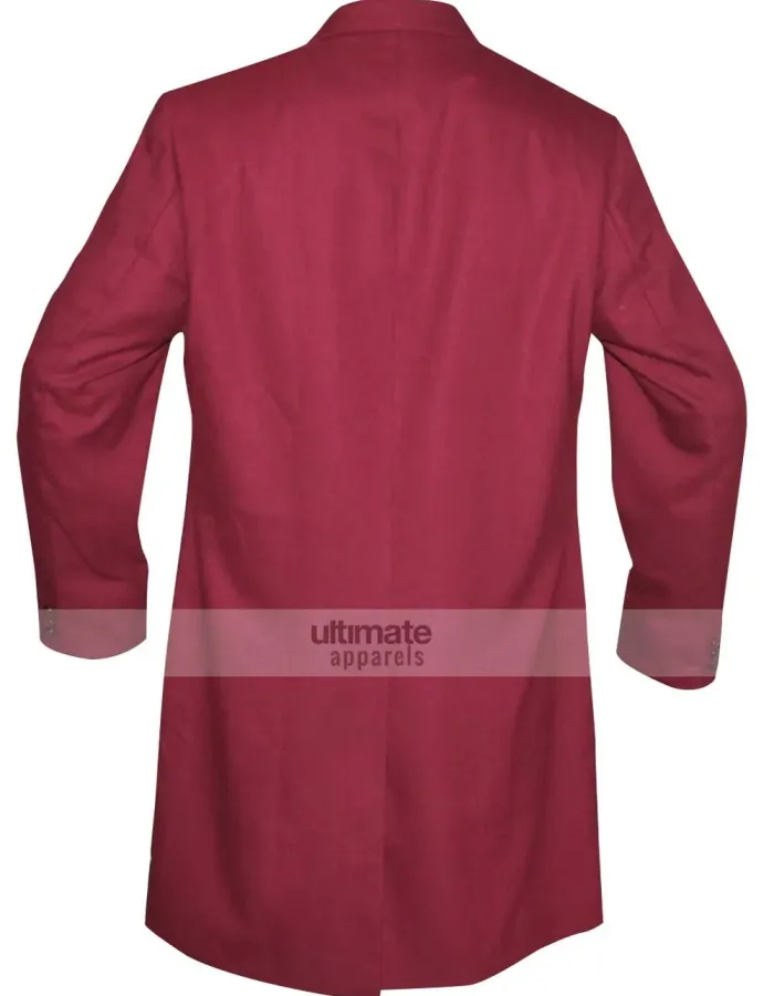 Men's Red Cotton Trench Coat
