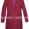 Men's Red Cotton Trench Coat