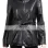 Women's Slim Fit Black Leather Blazer Coat