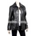 Women's Slim Fit Black Leather Blazer Coat