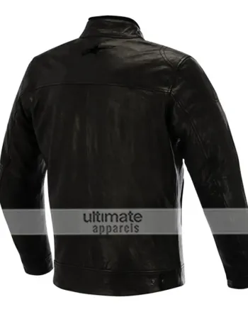 Alpinestars Mens Black Biker Leather Jacket 