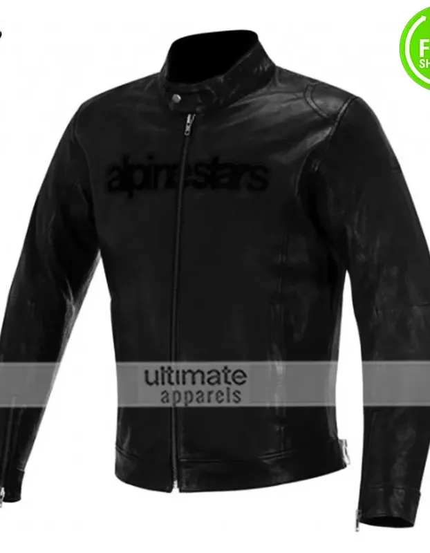 Alpinestars Mens Black Biker Leather Jacket Alpinestars Mens Black Biker Leather Jacket
