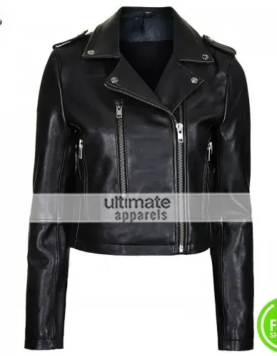 Bella Thorne Black Biker Jacket By Boutique Bella Thorne Black Biker Jacket By Boutique