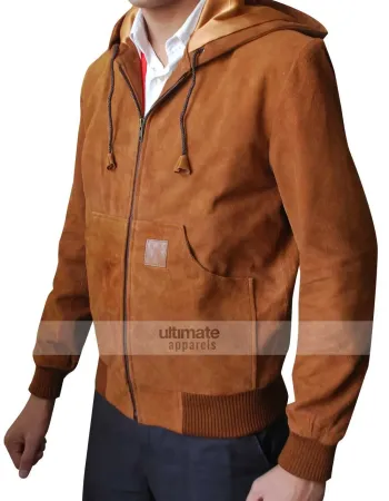 Jackie & Ryan Ben Barnes Brown Suede Bomber Jacket Jackie & Ryan Ben Barnes Brown Suede Bomber Jacket