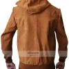 Jackie & Ryan Ben Barnes Brown Suede Bomber Jacket