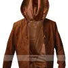 Jackie & Ryan Ben Barnes Brown Suede Bomber Jacket