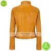 Black Rivet Stand Collar Lamb Scuba Jacket