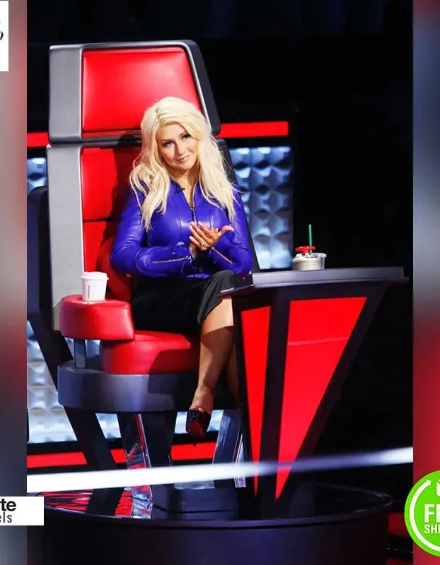 Christina Aguilera Leather Jacket (On The Voice) Christina Aguilera Leather Jacket (On The Voice)