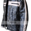 Designer Grey Bomber Biker Leather Jacket for Men