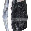 Designer Grey Bomber Biker Leather Jacket for Men