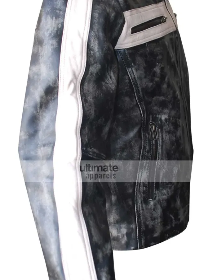 Designer Grey Bomber Biker Leather Jacket for Men Designer Grey Bomber Biker Leather Jacket for Men