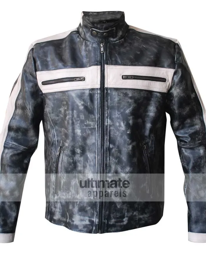 Designer Grey Bomber Biker Leather Jacket for Men Designer Grey Bomber Biker Leather Jacket for Men