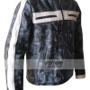 Designer Grey Bomber Biker Leather Jacket for Men