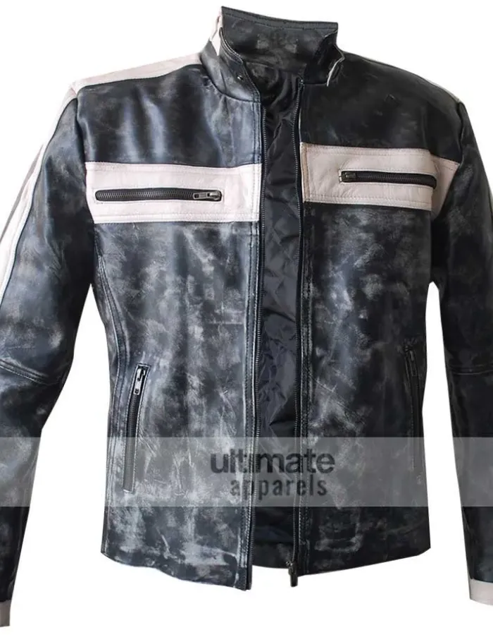 Designer Grey Bomber Biker Leather Jacket for Men Designer Grey Bomber Biker Leather Jacket for Men
