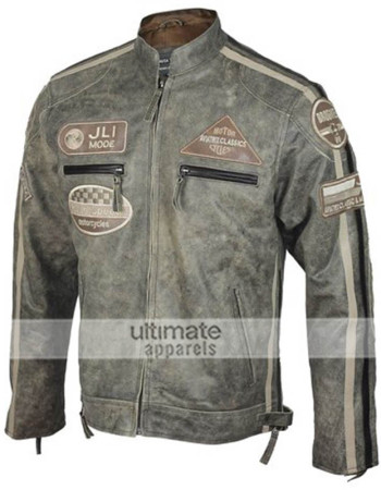 Mens Jli Mode Desert Vintage Urban Retro Biker Jacket 