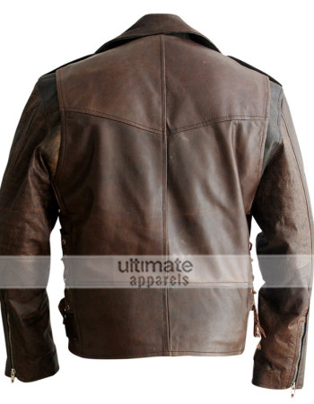 Terminator 1984 Arnold Distressed Brown Motorcycle Jacket