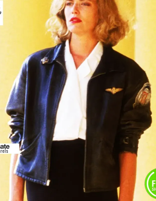 Top Gun Kelly McGillis Bomber Aviator Jacket