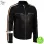 Wilsons Leather Mens Stripe Sleeve Faux Jacket