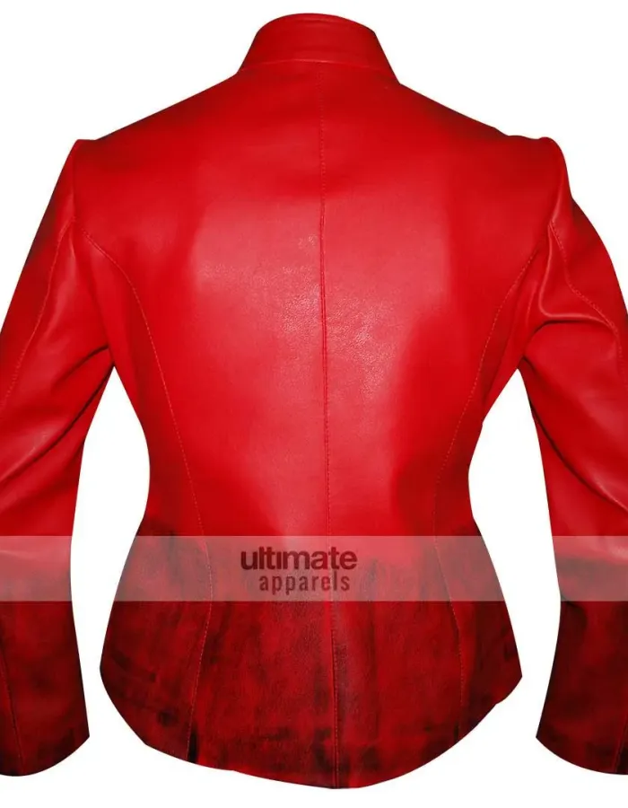Avengers Age of Ultron Scarlet Witch Red Leather Jacket