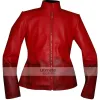 Avengers Age of Ultron Scarlet Witch Red Leather Jacket