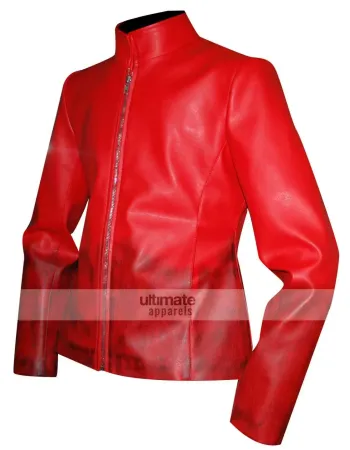 Avengers Age of Ultron Scarlet Witch Red Leather Jacket