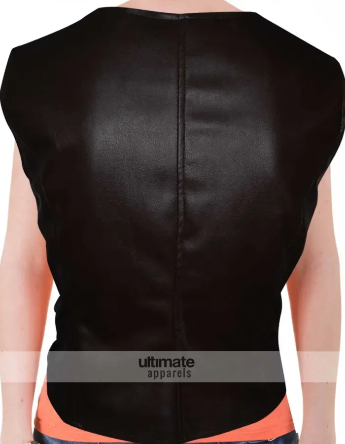 Women's Slim Fit Brown Faux Moto Vest Women's Slim Fit Brown Faux Moto Vest