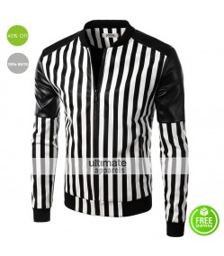 2016 Designers Slim Fit Black and White Stripes Jacket 