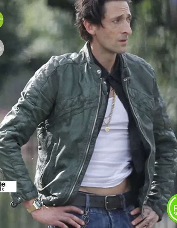 American Heist Adrien Brody (Frankie) Green Jacket