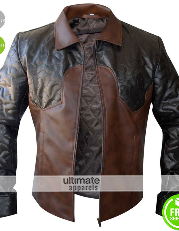Criss Angel Designers Brown Quilted Biker Jacket Criss Angel Designers Brown Quilted Biker Jacket