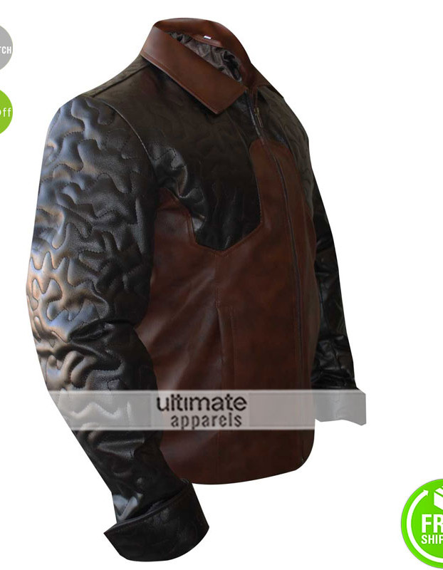 Criss Angel Designers Brown Quilted Biker Jacket Criss Angel Designers Brown Quilted Biker Jacket