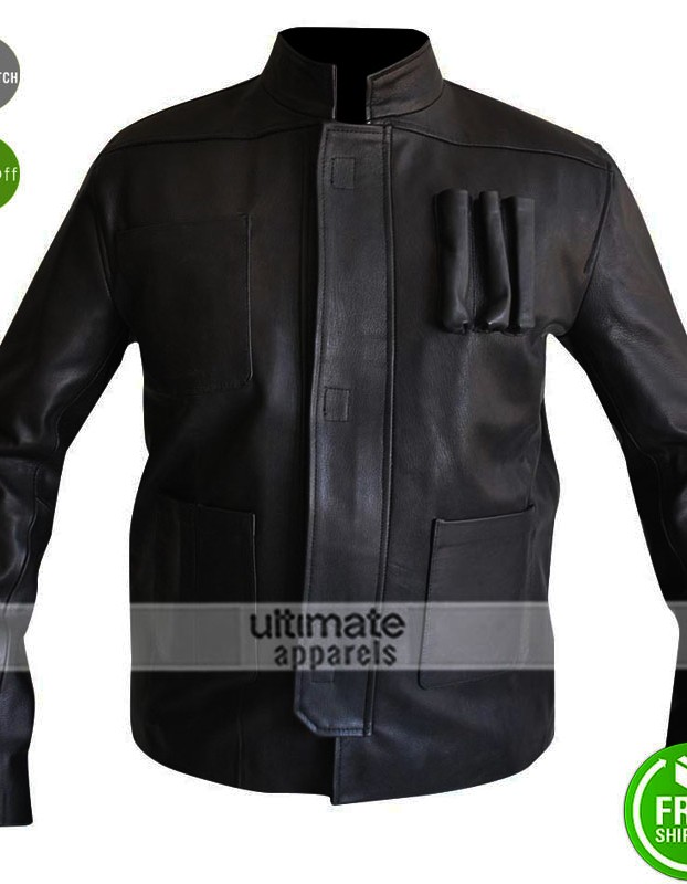  Star Wars Han Solo Force Awakens Leather Jacket