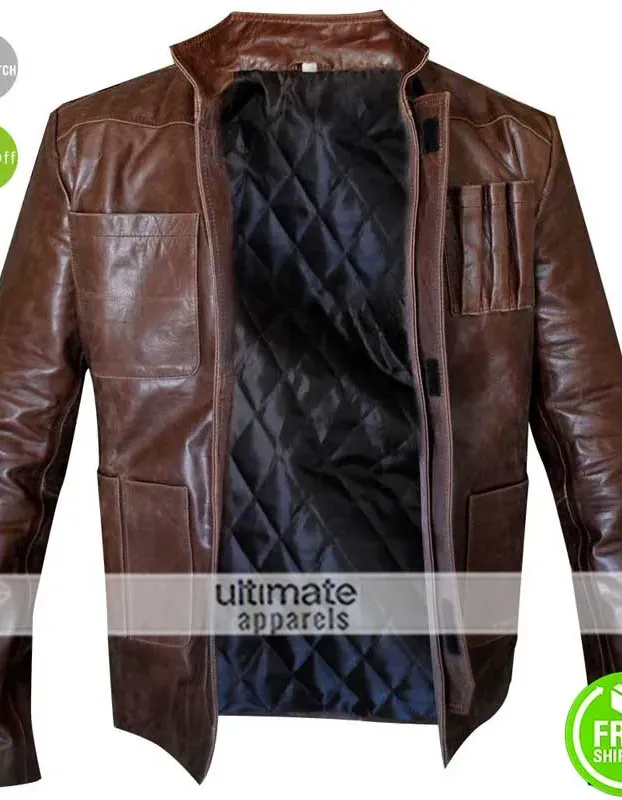 Star Wars Han Solo Force Awakens Leather Jacket Star Wars Han Solo Force Awakens Leather Jacket
