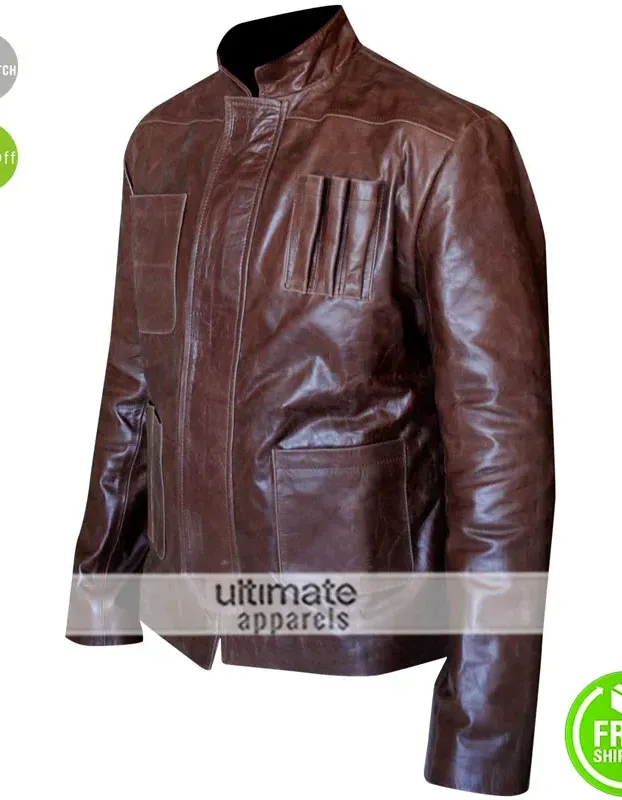 Star Wars Han Solo Force Awakens Leather Jacket Star Wars Han Solo Force Awakens Leather Jacket