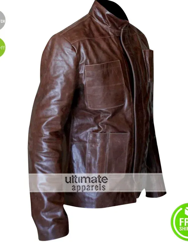 Star Wars Han Solo Force Awakens Leather Jacket Star Wars Han Solo Force Awakens Leather Jacket