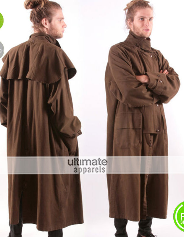 Marlboro Classics Vintage Steampunk Men Long Coat Marlboro Classics Vintage Steampunk Men Long Coat