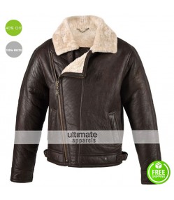 Men Chocolate Sheepskin Aviator Flying Jacket Men Chocolate Sheepskin Aviator Flying Jacket
