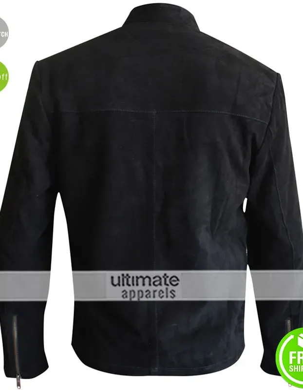 Men Suede Black Formal Style 2016 Fashion Jacket 