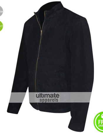 Men Suede Black Formal Style 2016 Fashion Jacket 