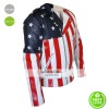 American Flag 2016 Men’s Rider Faux Leather Jacket 